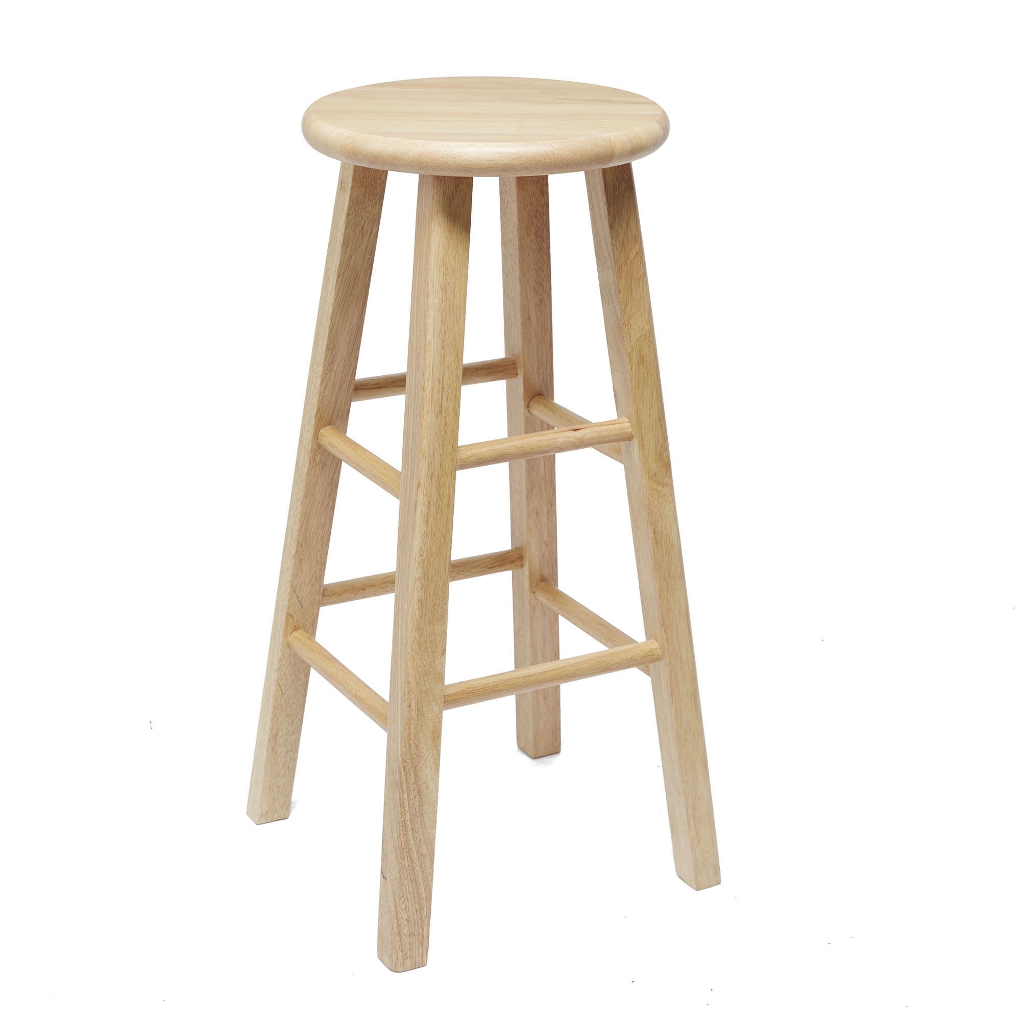 Mainstays Fully Assembled 29 quot Natural Wood Bar Stool Walmart