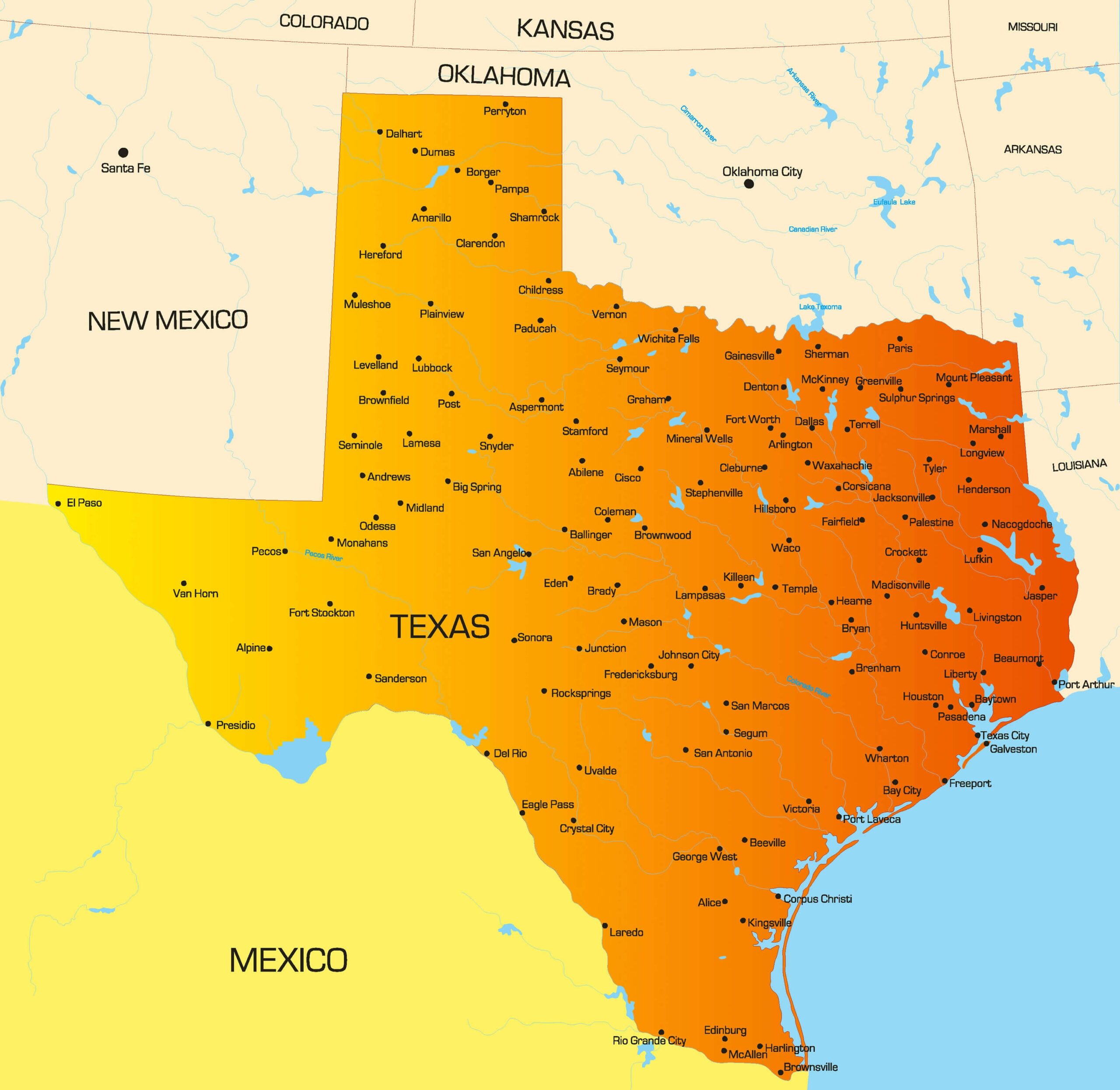 Map Of Texas