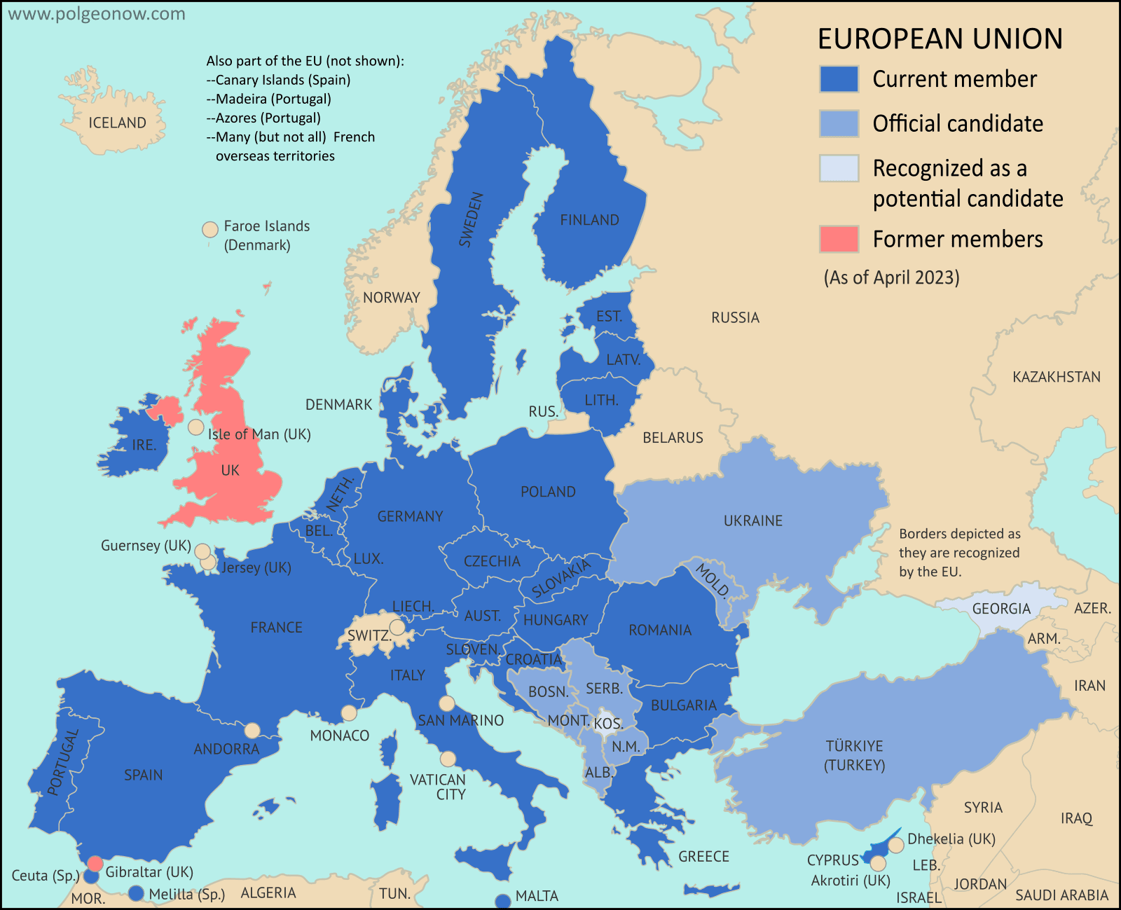 Map Which Countries Are In The European Union In 2023 Which Aren 39 t 