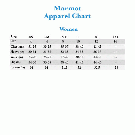 marmot size chart marmot size chart