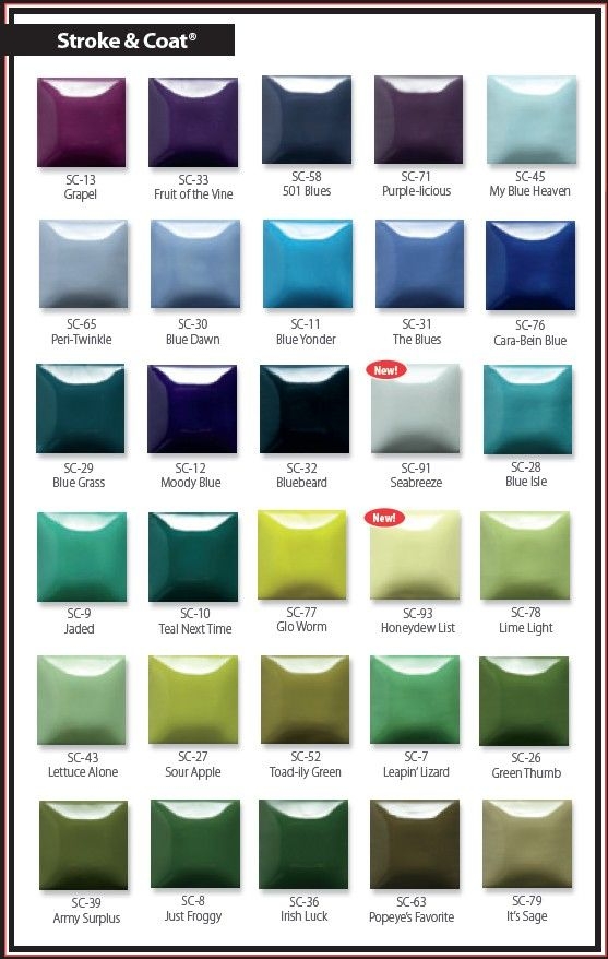 mayco stroke and coat color chart