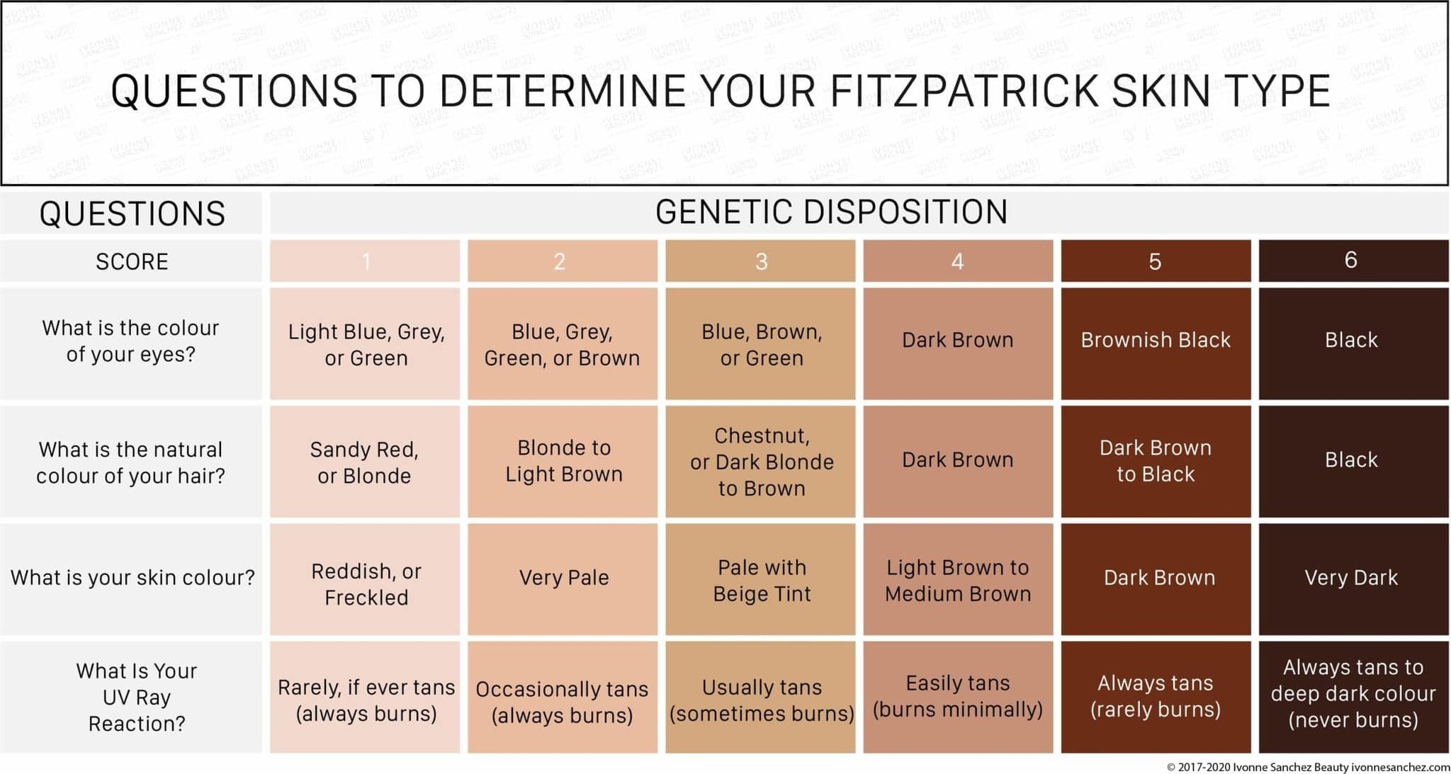 Medical Skin Color Chart At Sergio Bergeron Blog