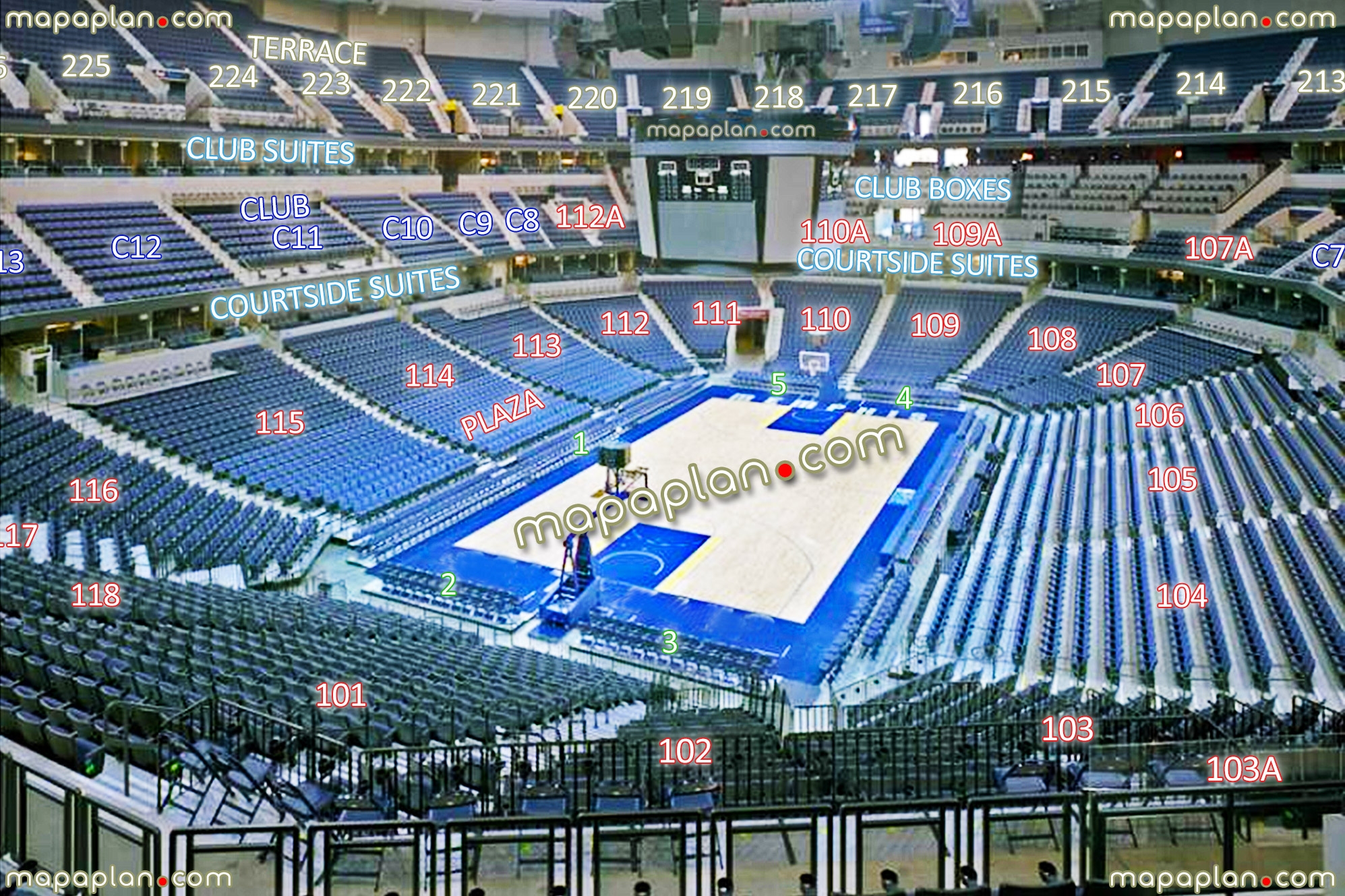 Memphis FedExForum Seating Map View From Section 102 Row HH Seat 