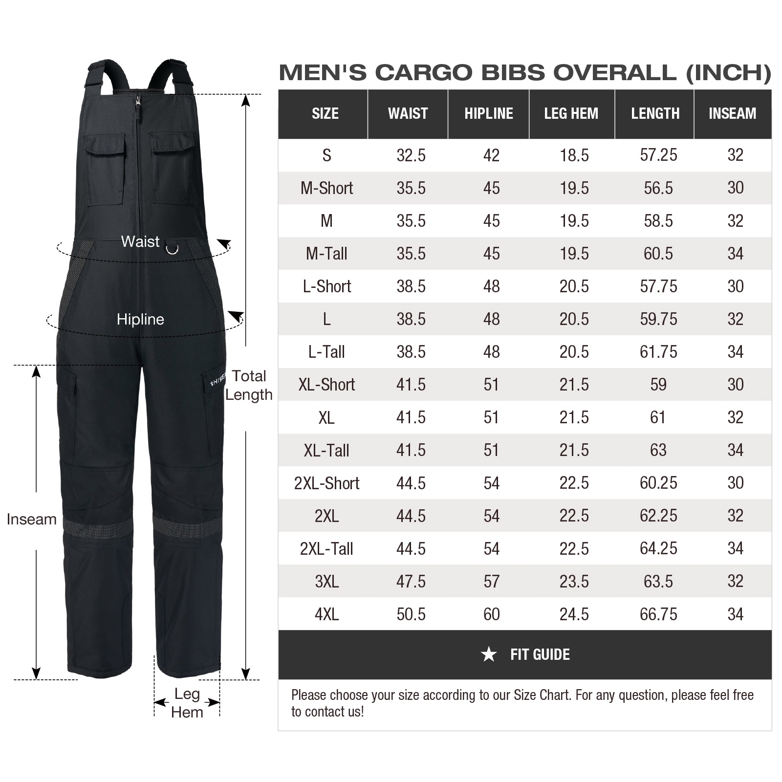 Men 39 s Tundra Ballistic Bib Overalls HISEA