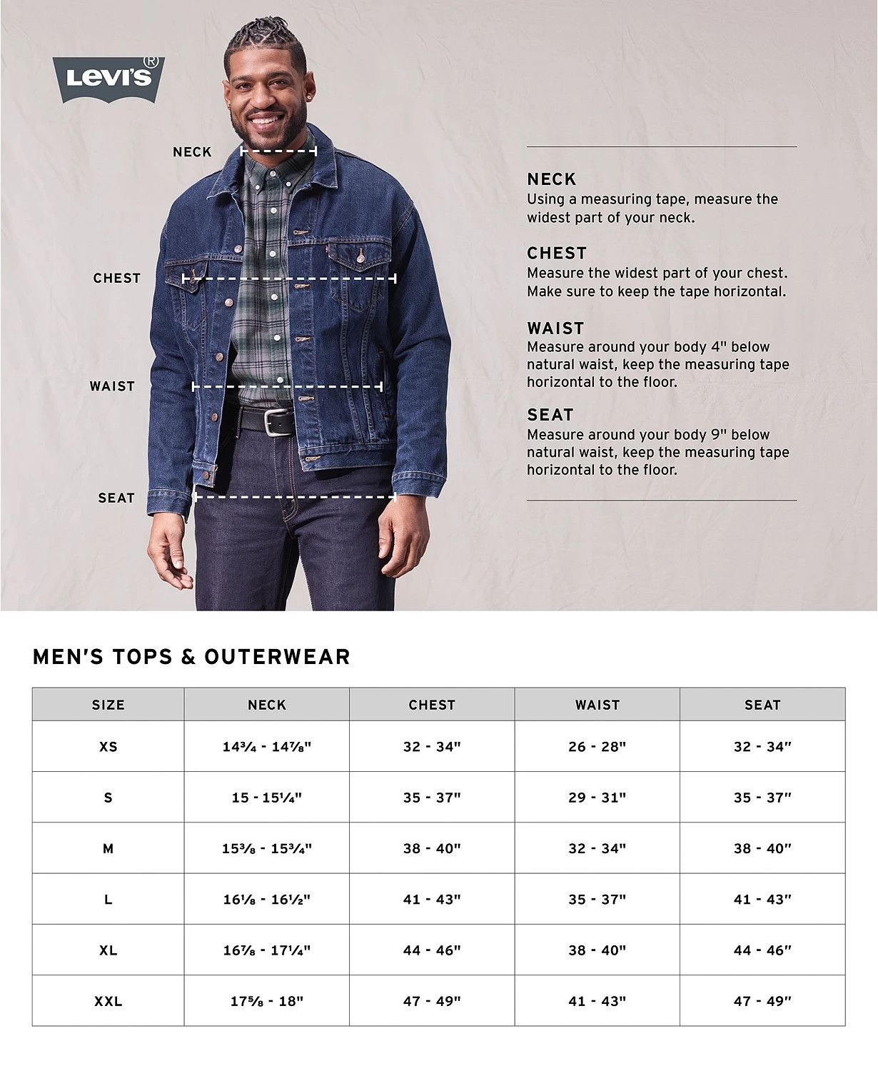 Mens Jean Jacket Size Chart At Sean Swick Blog