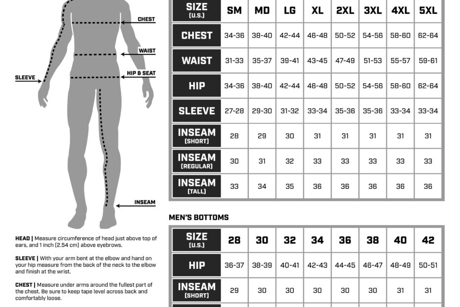 Mens Sizing