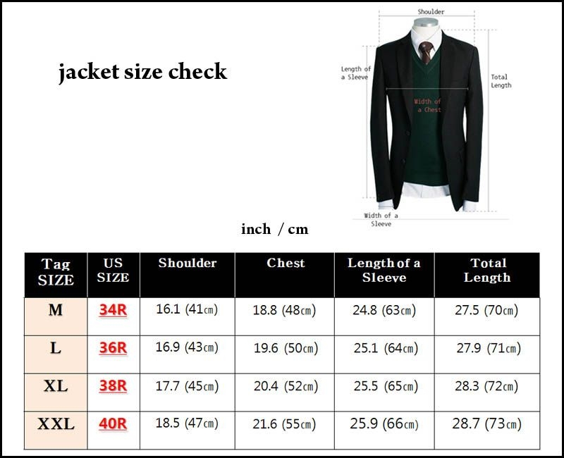 Mens Suit Jacket Size Chart Minimalist Chart Design