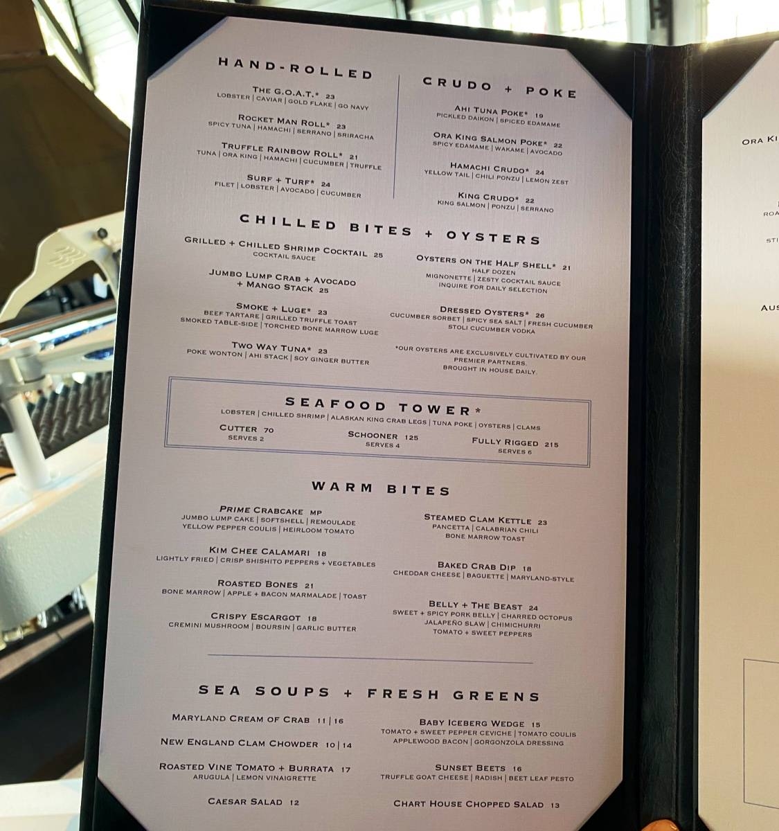 Menu At Chart House Prime Steakhouse Annapolis