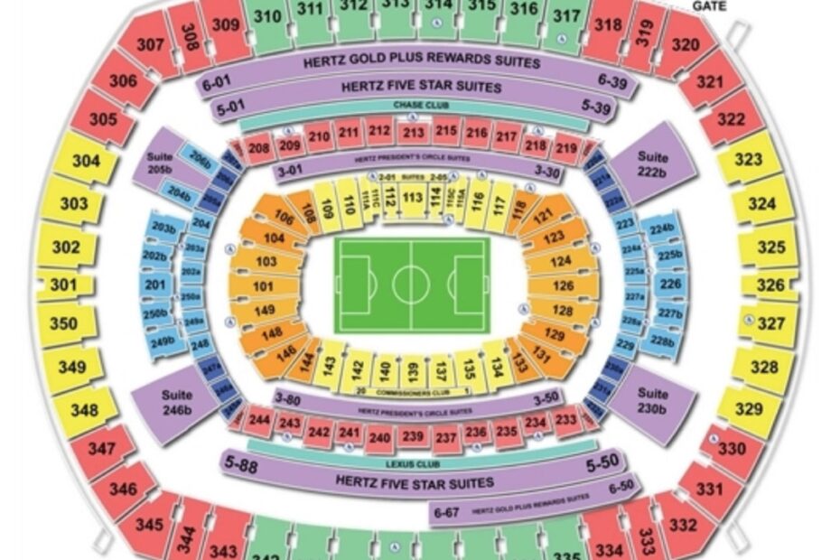 Met Life Stadium Seating Chart Stadium Seating Chart