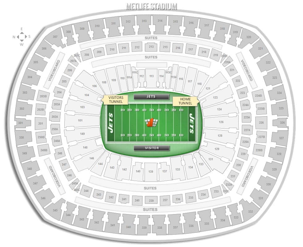 Metlife Stadium East Rutherford Nj Seating Chart Ponasa