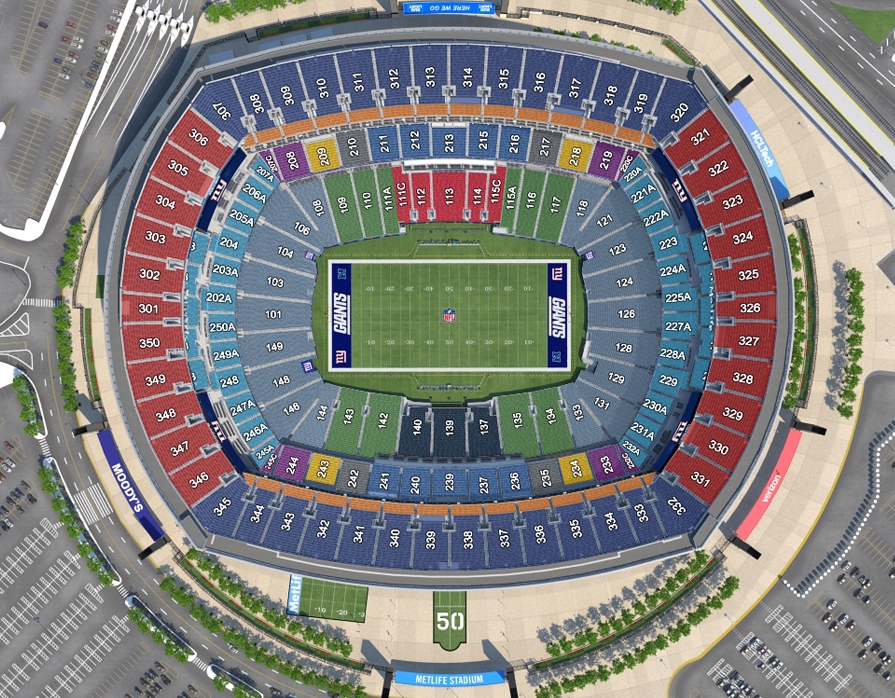 Metlife Stadium East Rutherford Nj Seating Chart Ponasa
