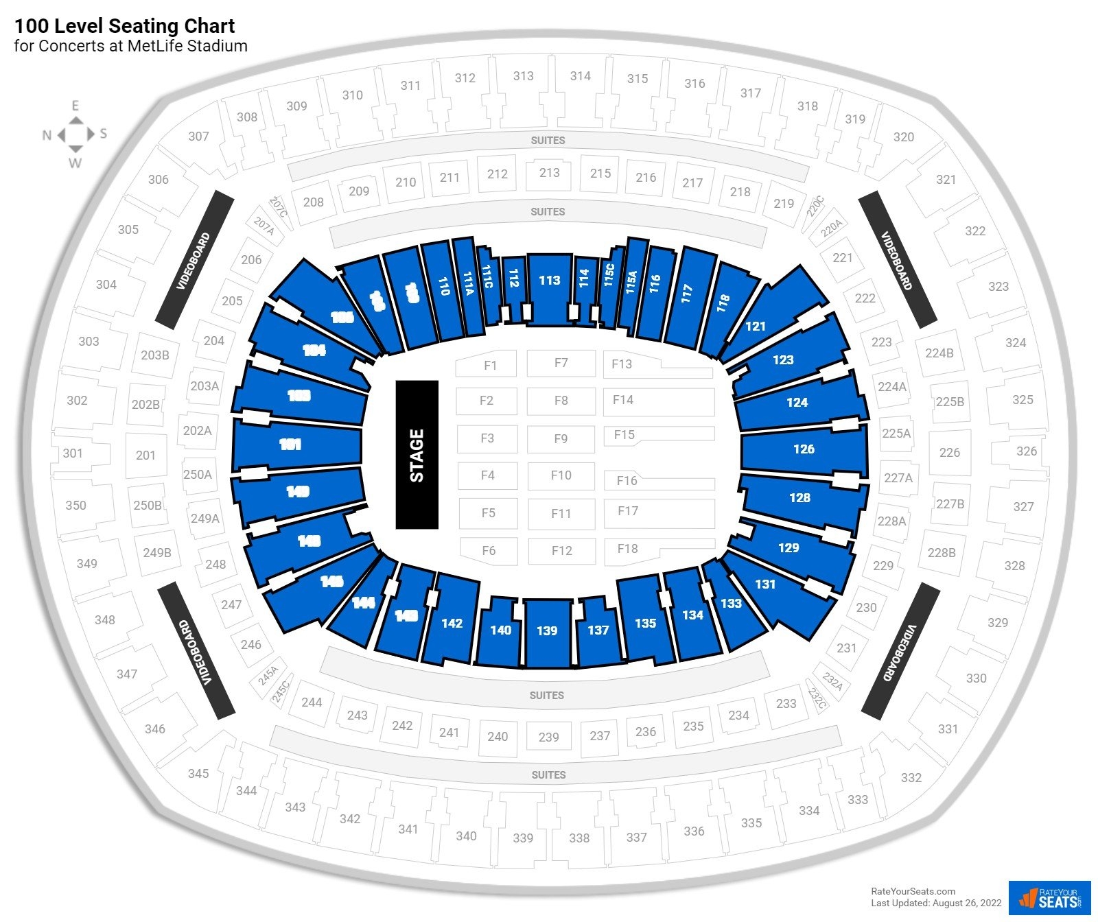 Metlife Stadium Seating Chart For Concerts Cabinets Matttroy