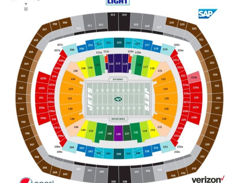 Metlife Stadium Seating Chart With Rows And Seat Numbers
