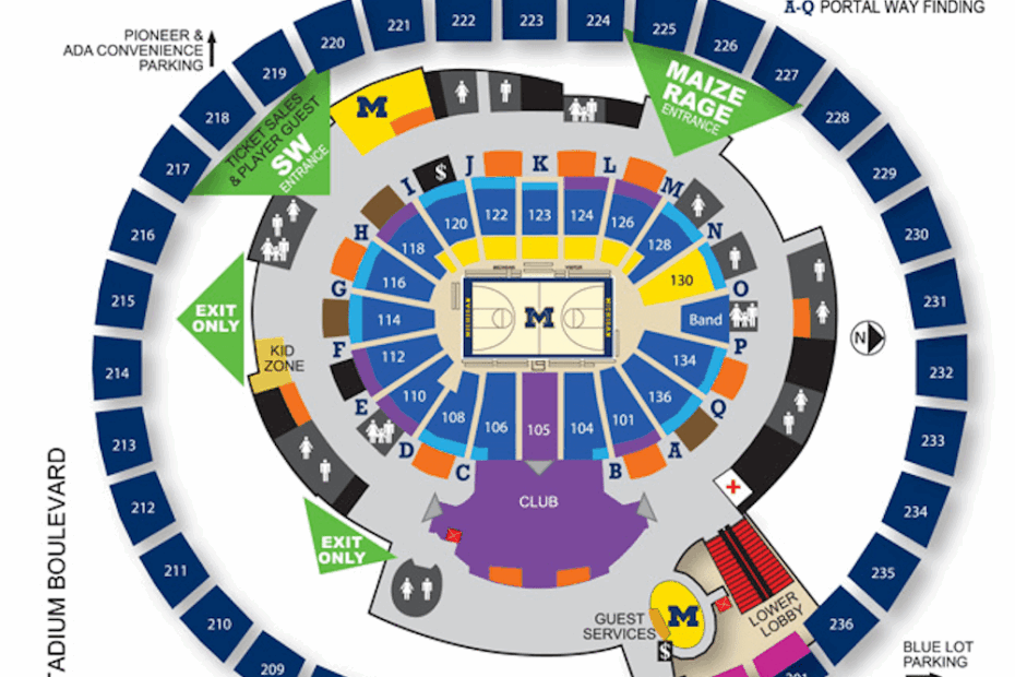 Michigan Crisler Arena Seating Chart Draw Stunning Portraits