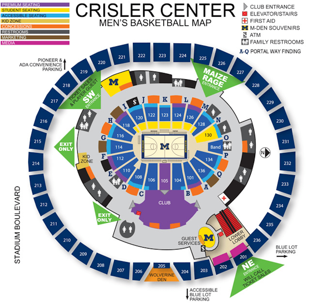 Michigan Crisler Arena Seating Chart Draw Stunning Portraits