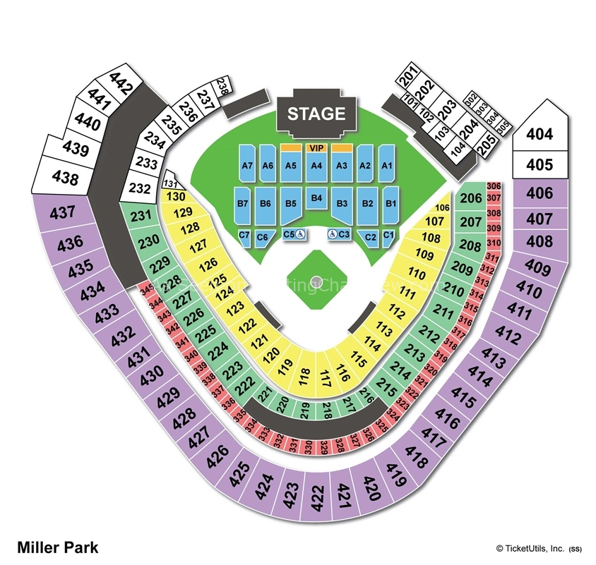 Miller Park Milwaukee WI Seating Chart View