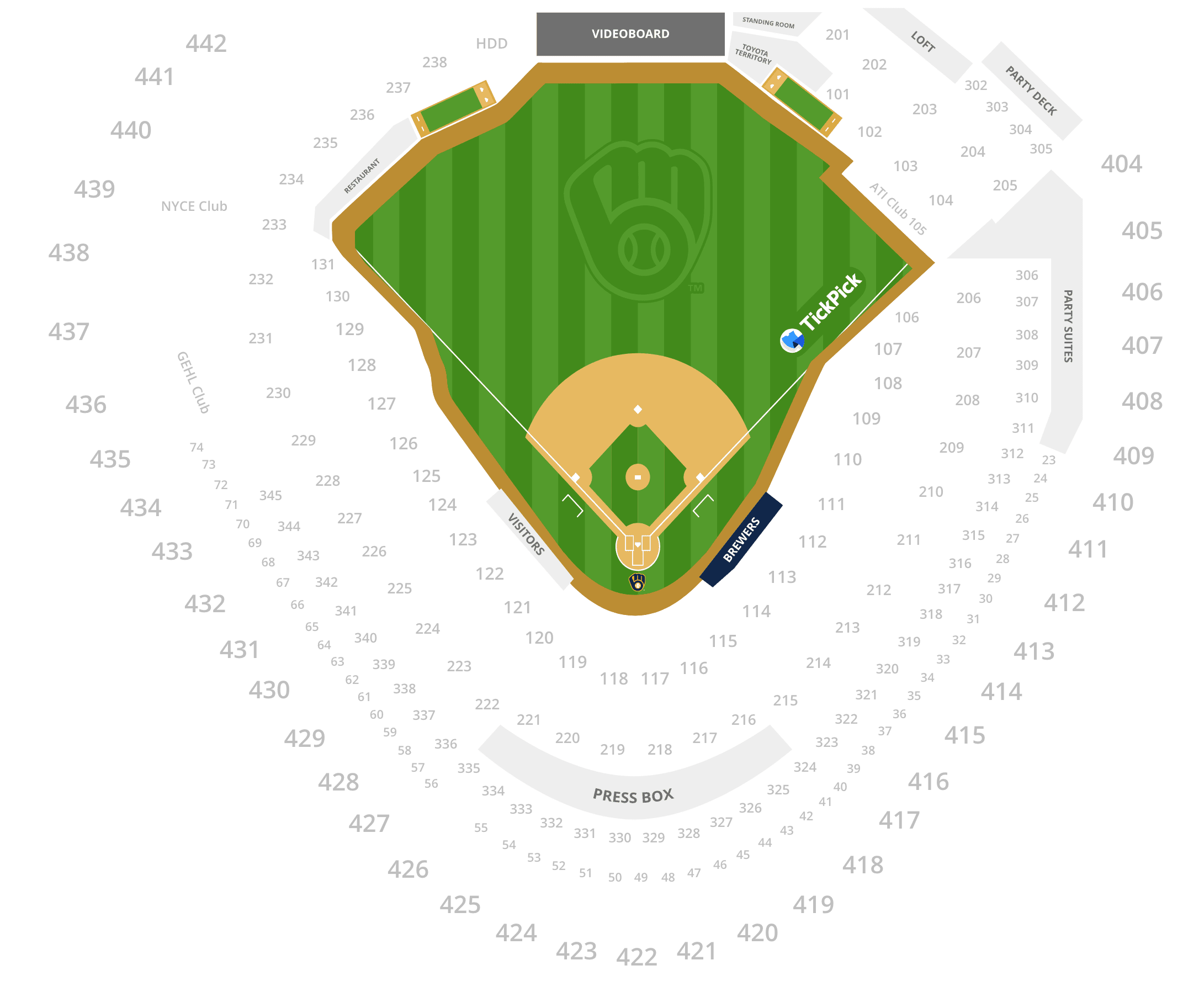 Milwaukee Brewers Seating Chart Joe MLB Info