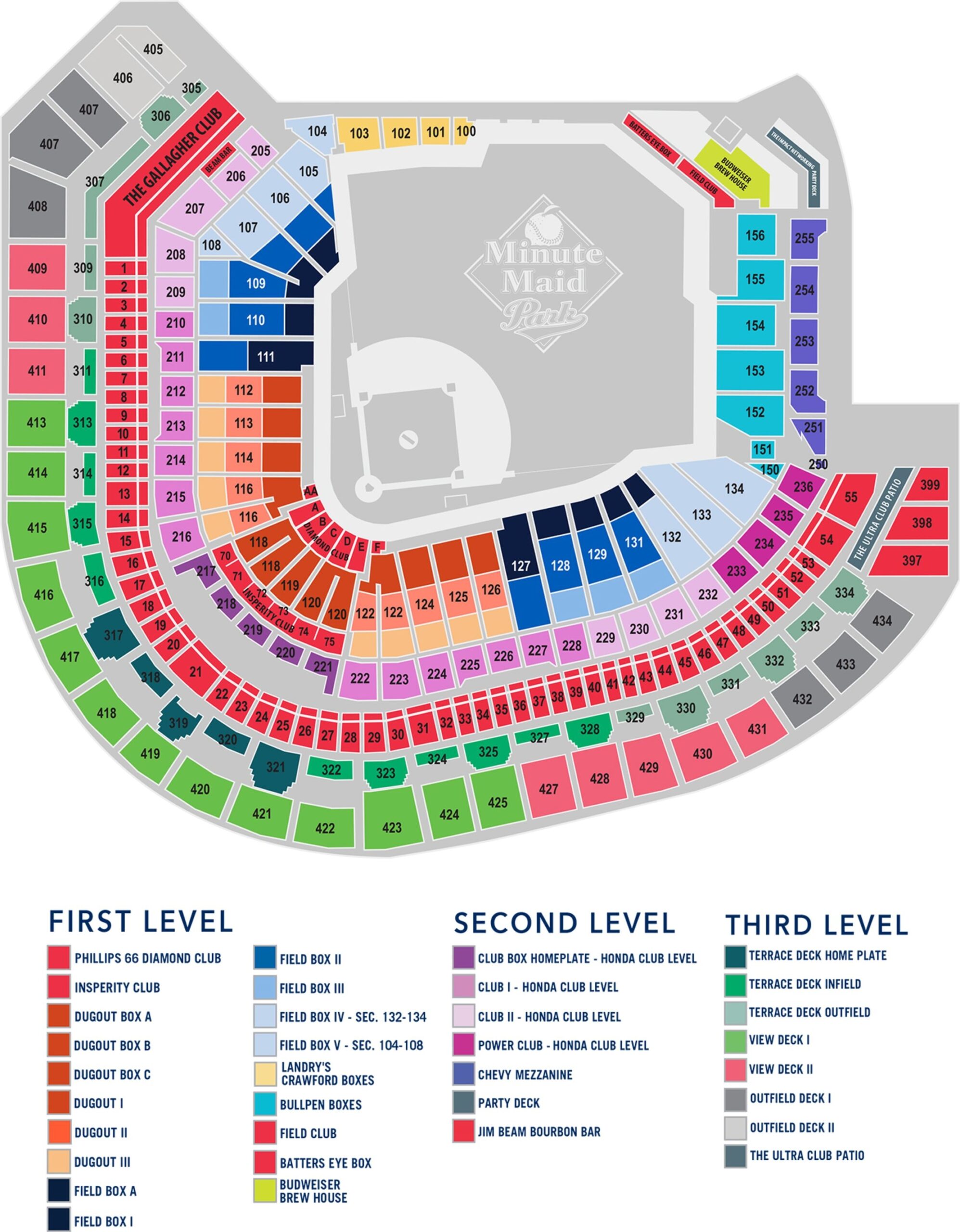 Minute Maid Park Seating Map Houston Astros