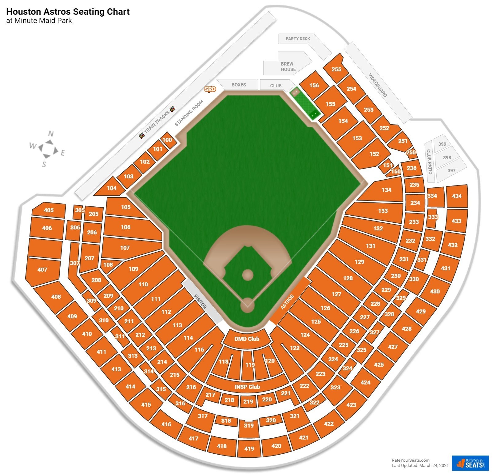 Minute Maid Park Seating Map With Rows