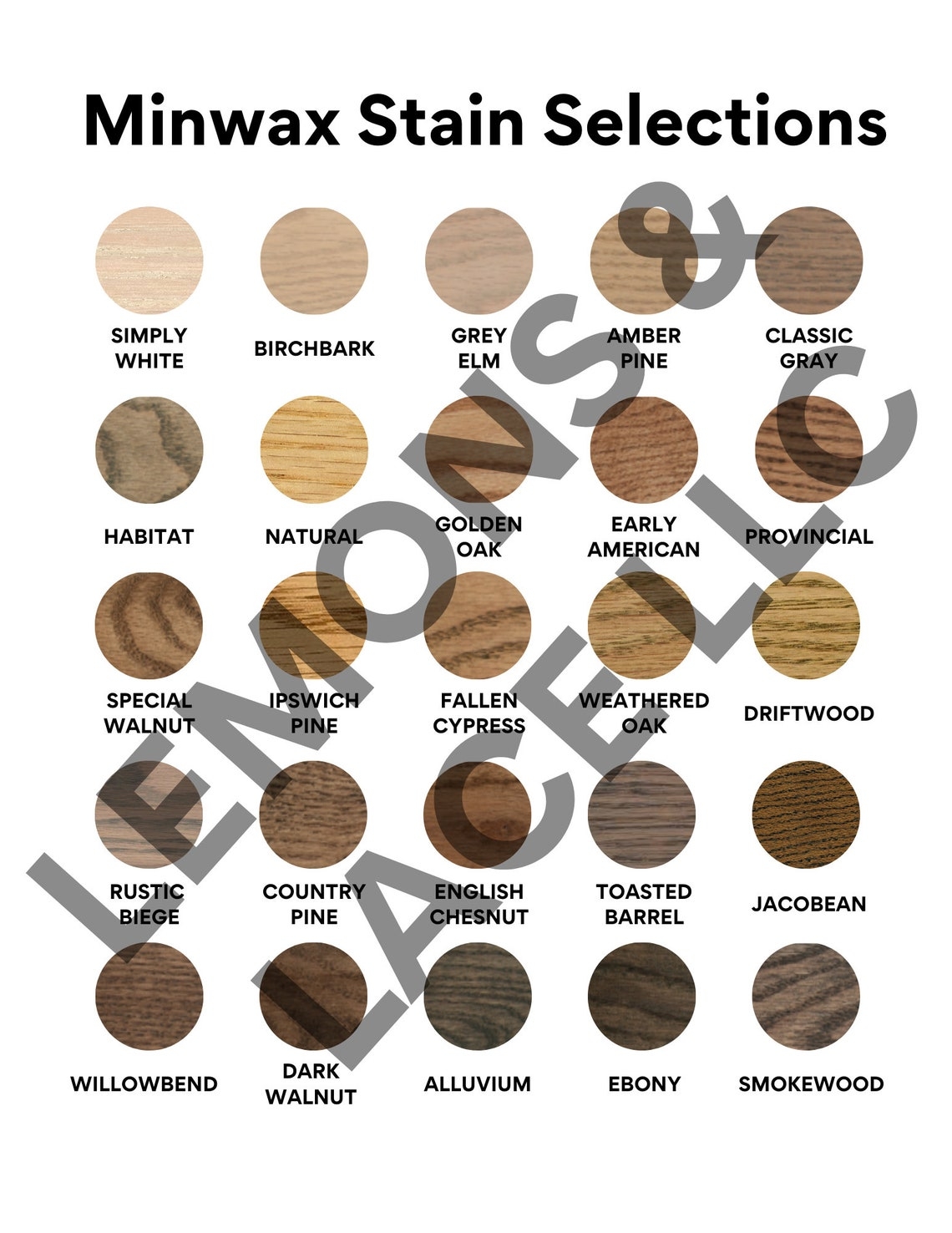 Minwax Stain Chart Download Etsy Minwax Stain Chart Download Etsy