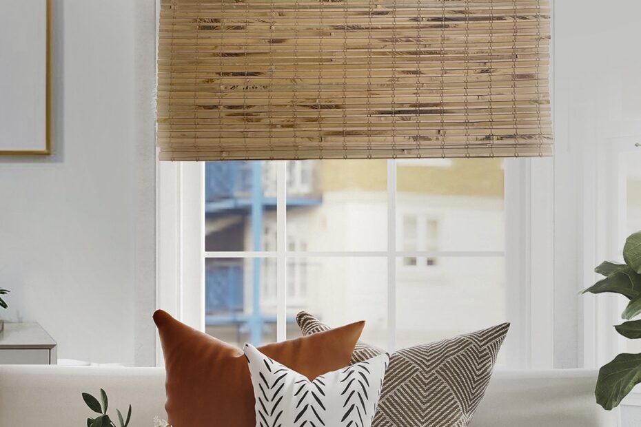 MOOD Custom Bamboo Shades NATURAL Cordless Designer Natural Woven