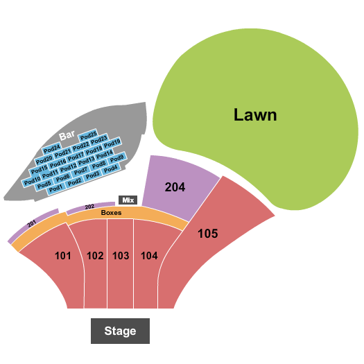 Moody Amphitheater Seating Chart Seat Map