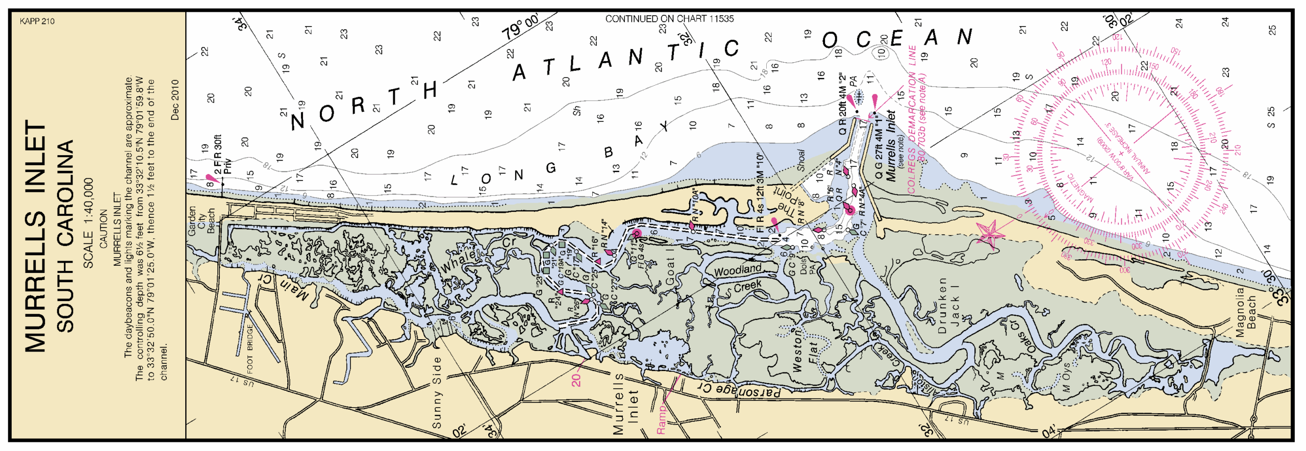 MURRELLS INLET SOUTH CAROLINA Nautical Chart Charts Maps