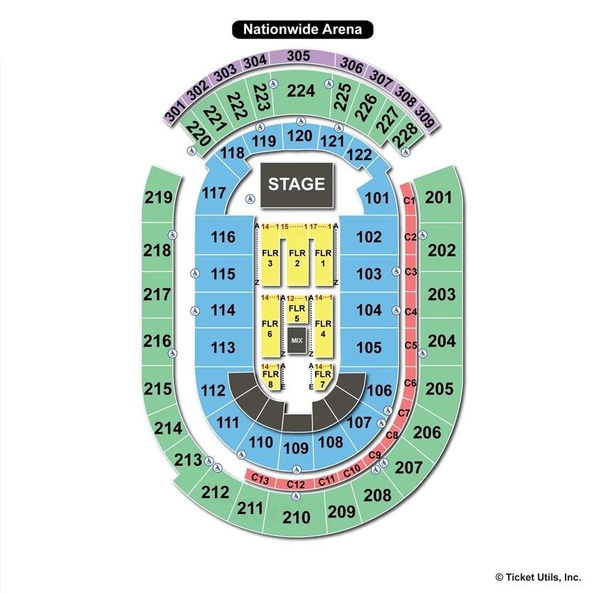 Nationwide Arena Columbus Ohio Seating Chart Keski