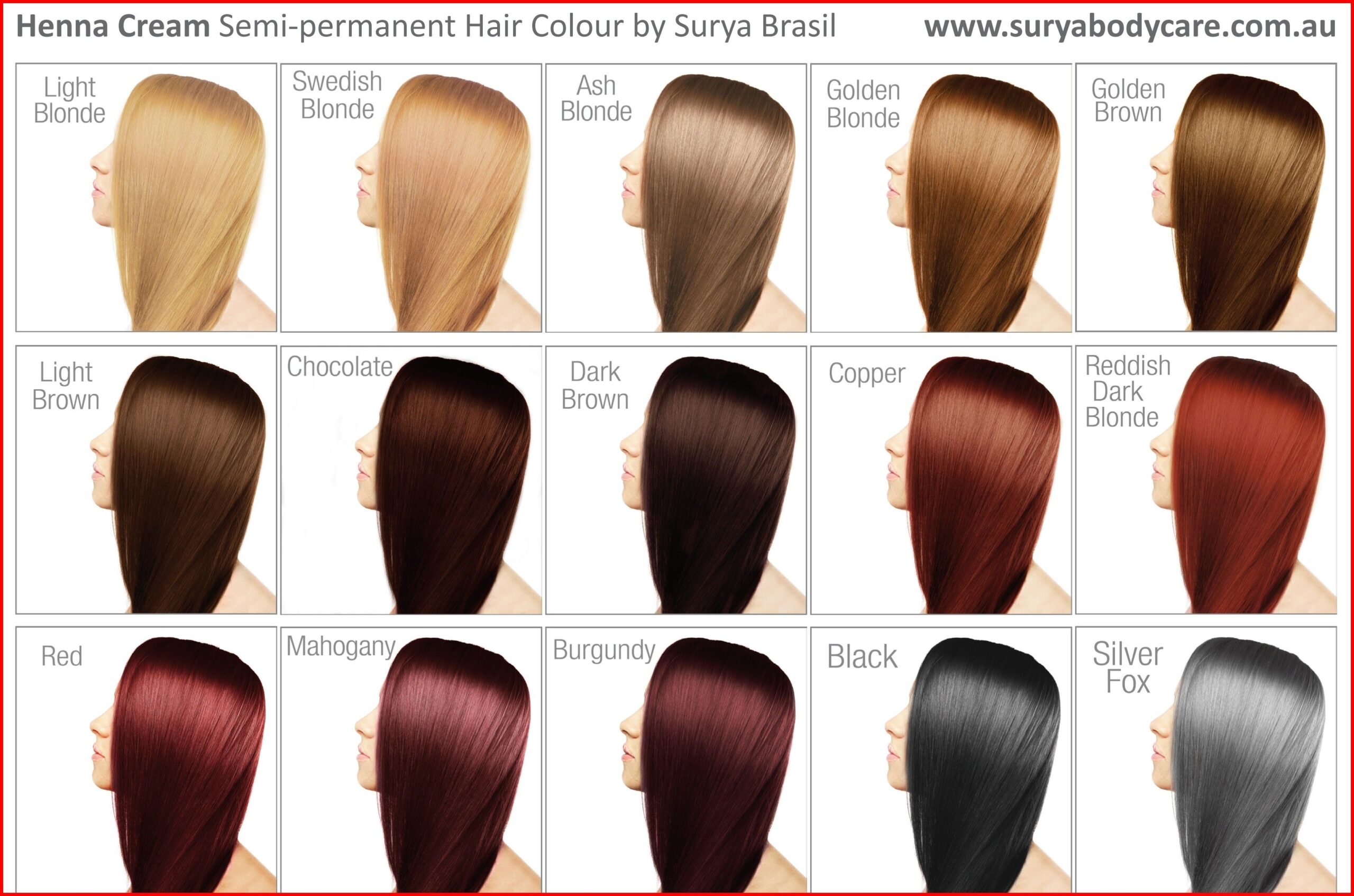 Natural Red Hair Chart Minimalist Chart Design