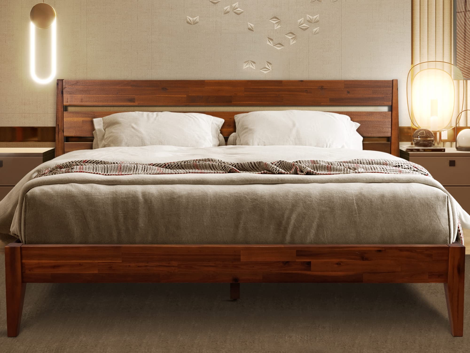 Natural Wood Bed Full Size