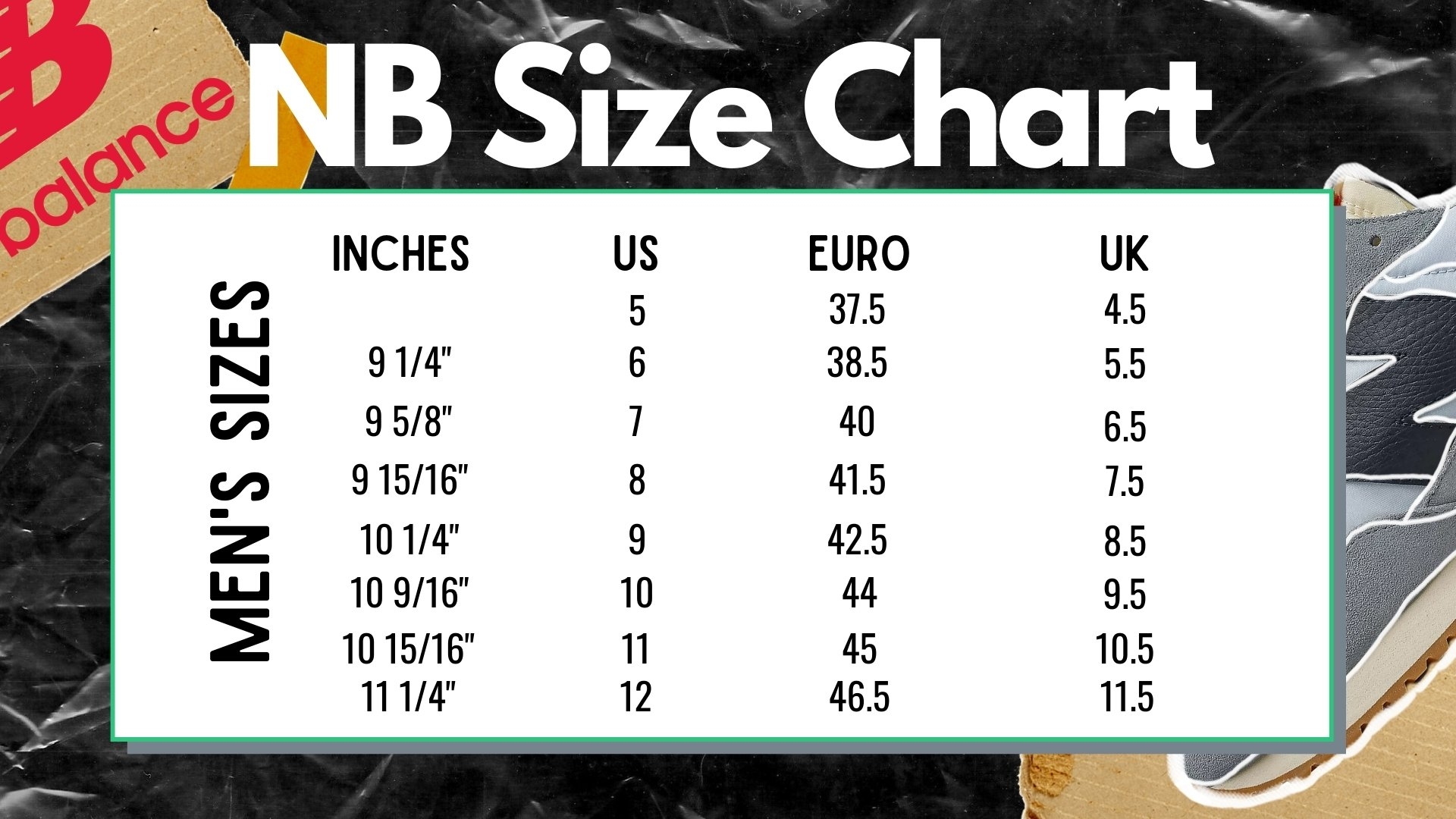 New Balance Mens Shoes Size Chart At Sherry Goodson Blog