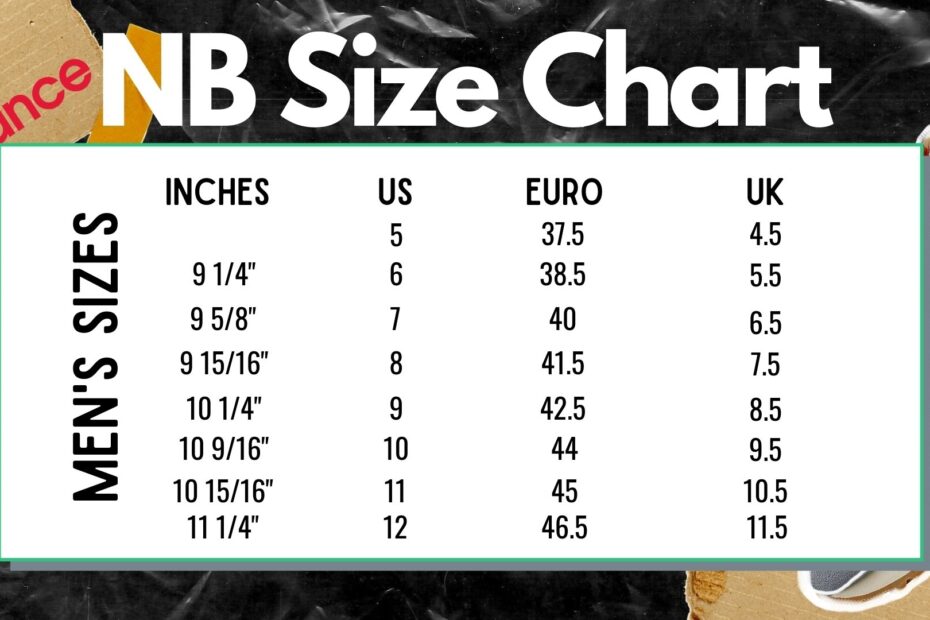 New Balance Shoe Size Chart The Essential New Balance Fit Guide