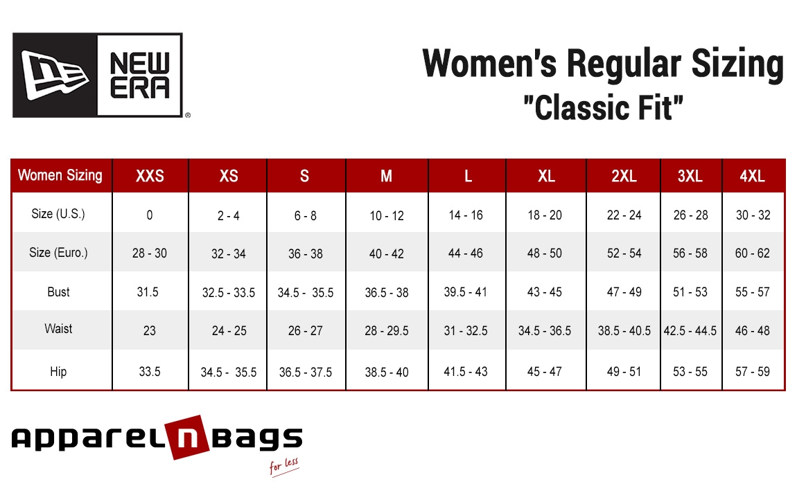 New Era Size Chart New Era Clothing Fit Guide