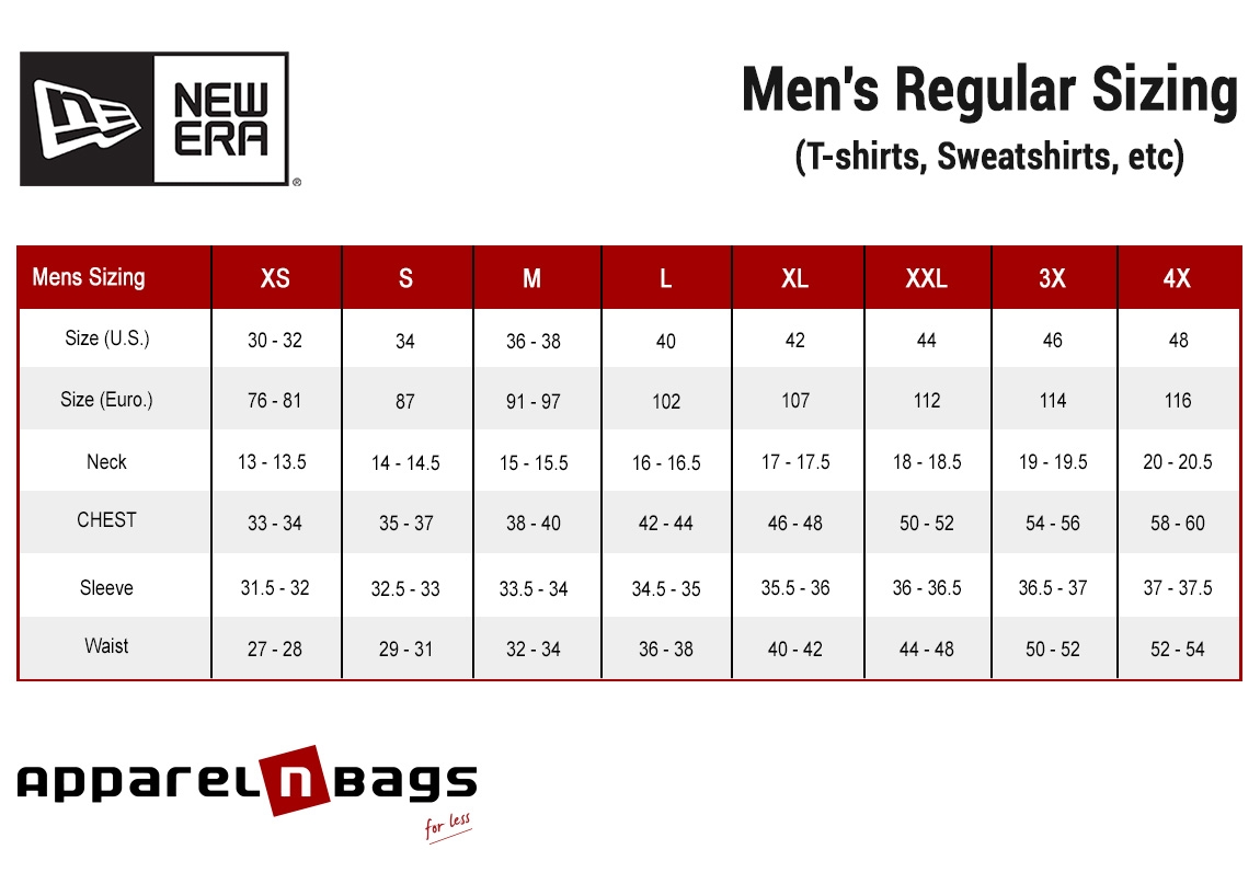 New Era Size Chart New Era Clothing Fit Guide
