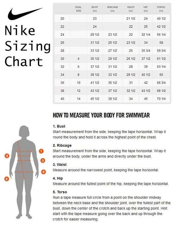 Nike Size Chart Men Shorts Nike Size Guide