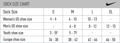 nike sock size chart nike sock size chart