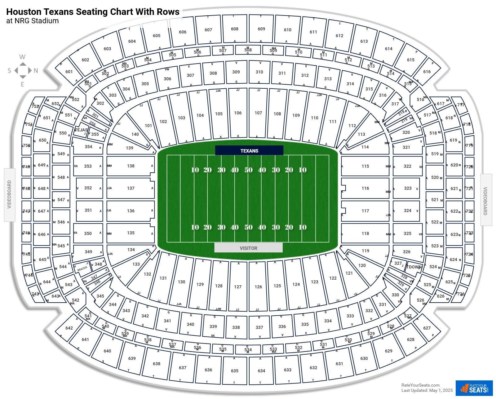 Nrg Arena Seating Chart With Rows And Seat Numbers Infoupdate