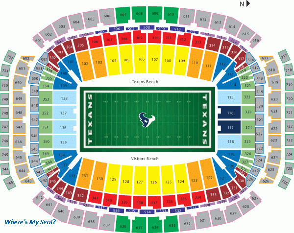 NRG Stadium Houston TX Seating Chart View