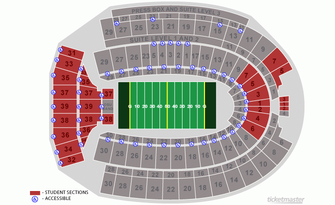 Ohio Stadium Columbus Tickets Schedule Seating Chart Directions