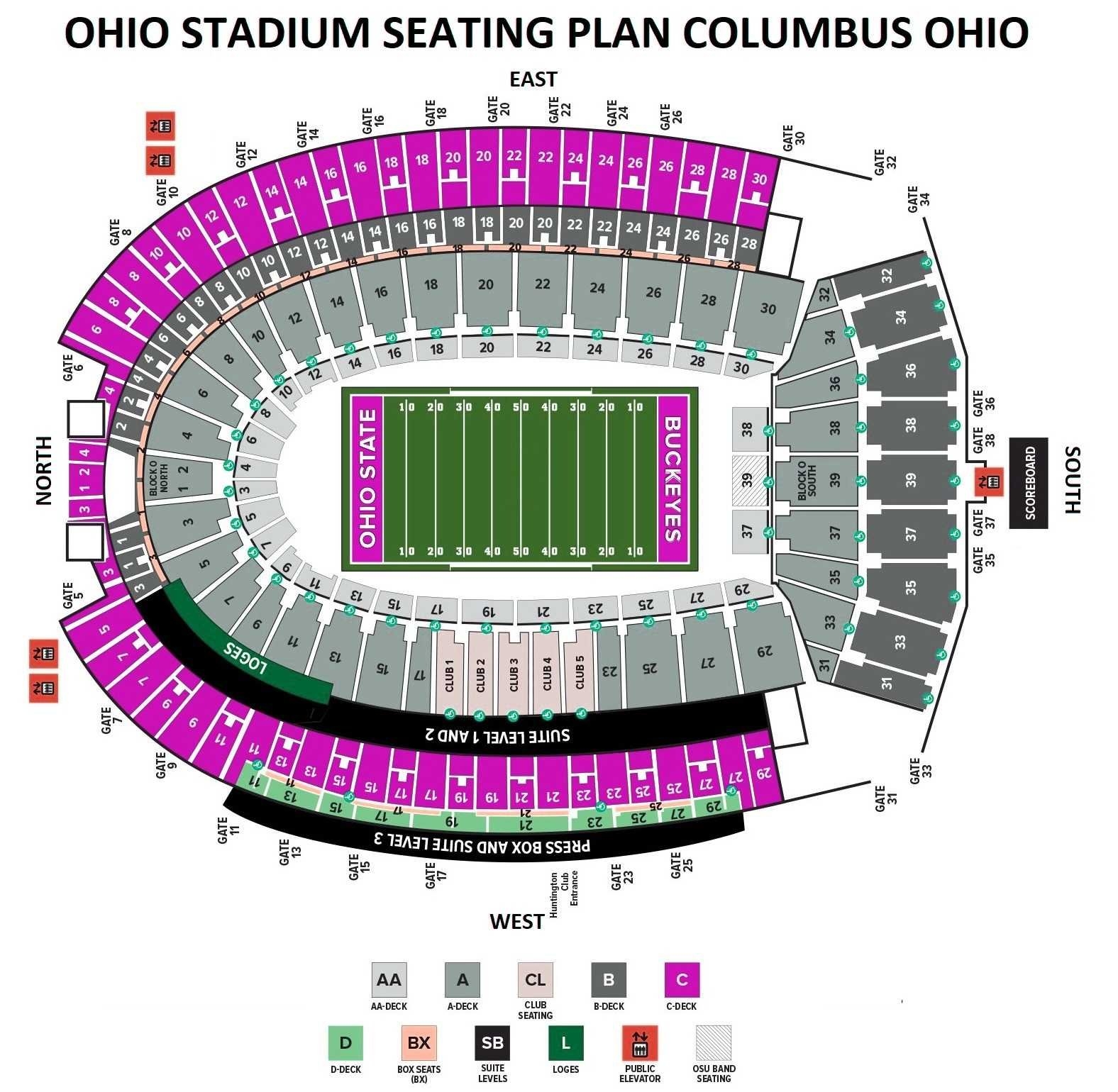 Ohio State University Stadium Seating Chart Portal posgradount edu pe