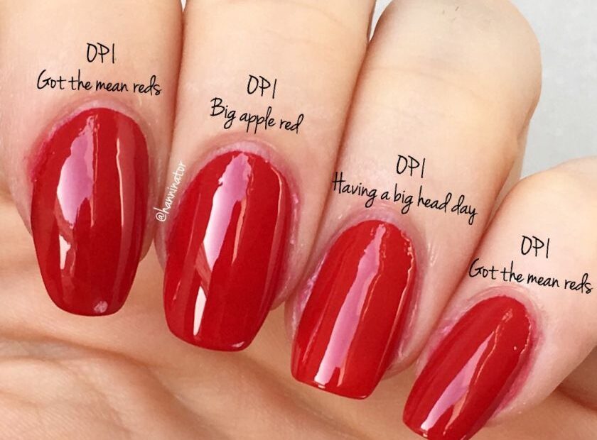 OPI Color Chart