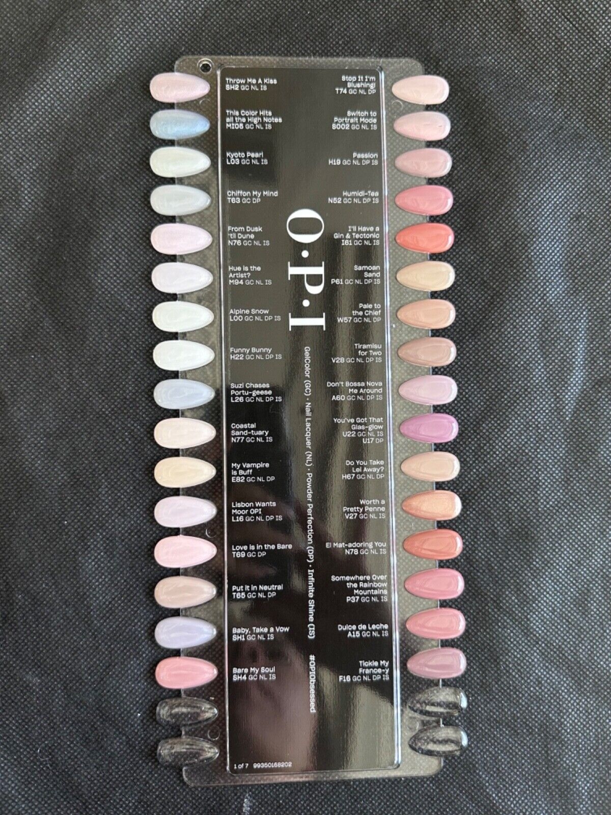 OPI Color Chart Gel Color Infinite Shine Nail Lacquer Powder 