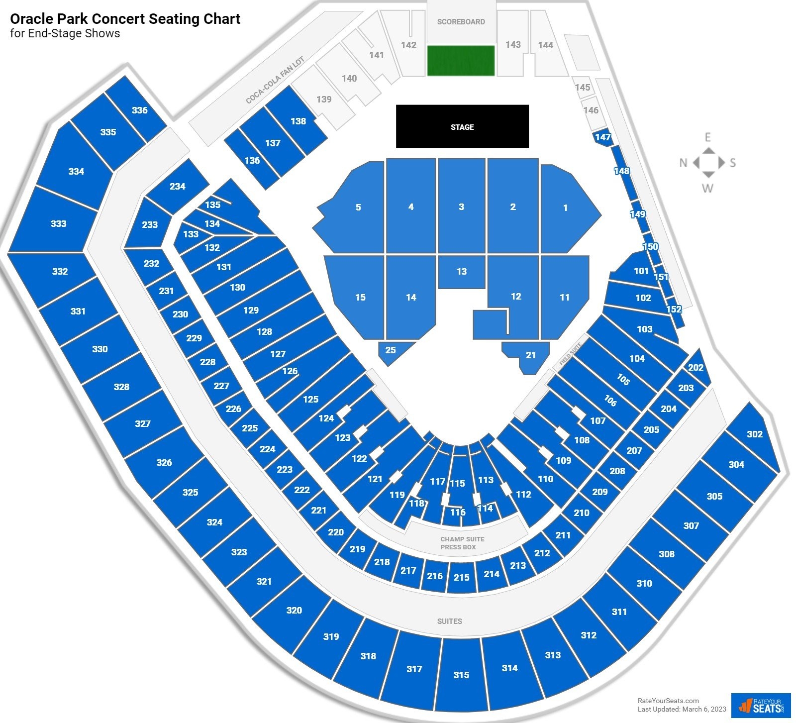 Oracle Park Seating Charts RateYourSeats