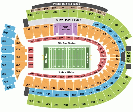 Osu Stadium Seating Chart Osu Stadium Seating Chart