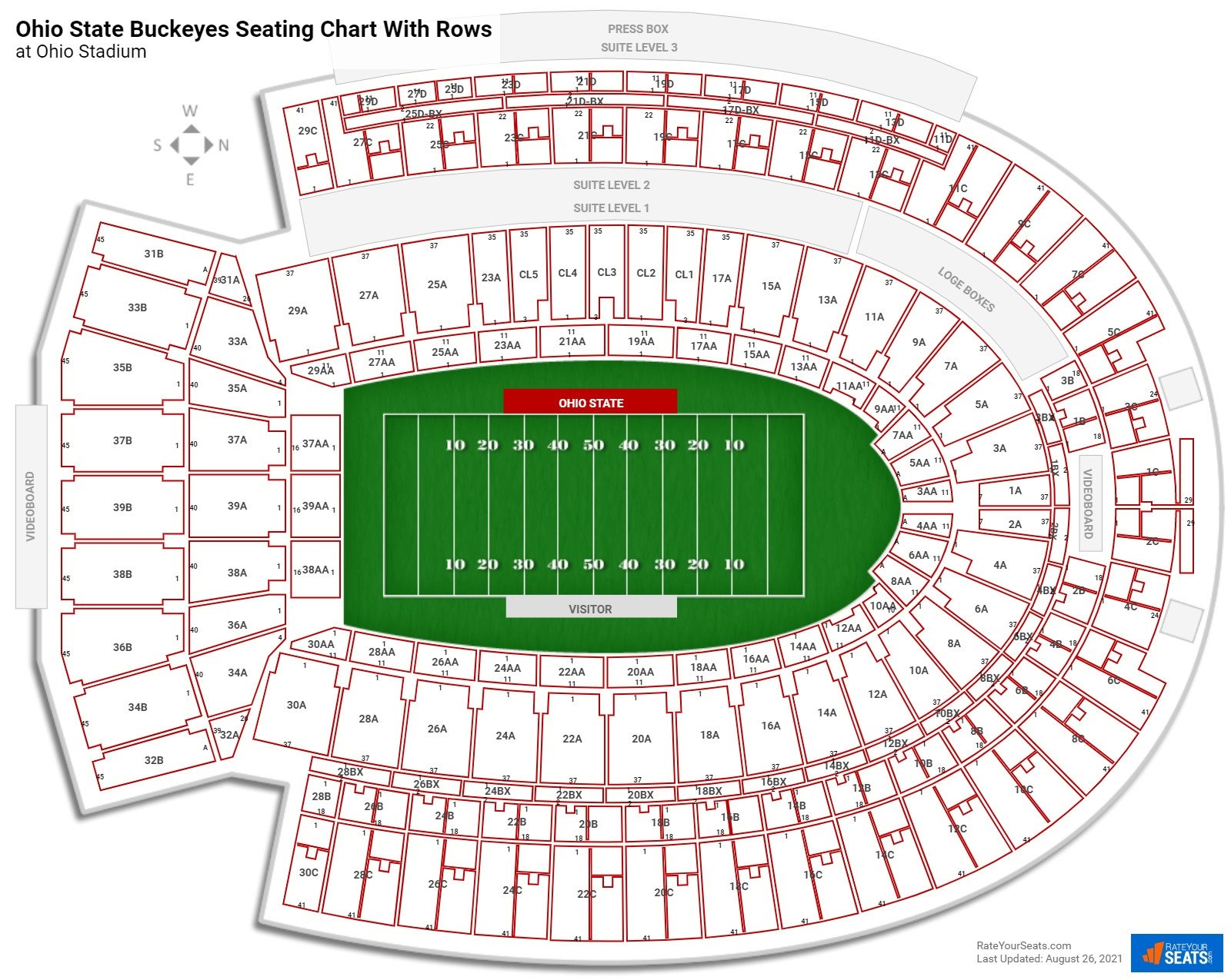 Osu Stadium Seating Chart Osu Stadium Seating Chart