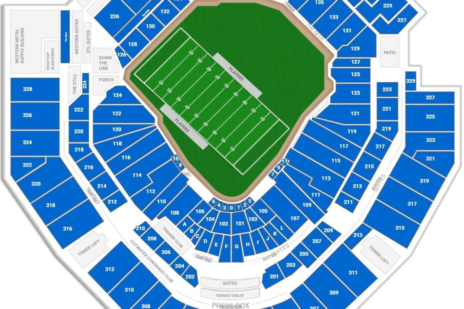 PETCO Park Football Seating Chart RateYourSeats