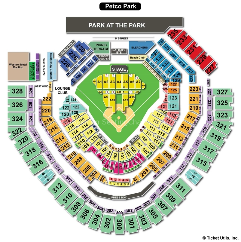 Petco Park San Diego CA Seating Chart View