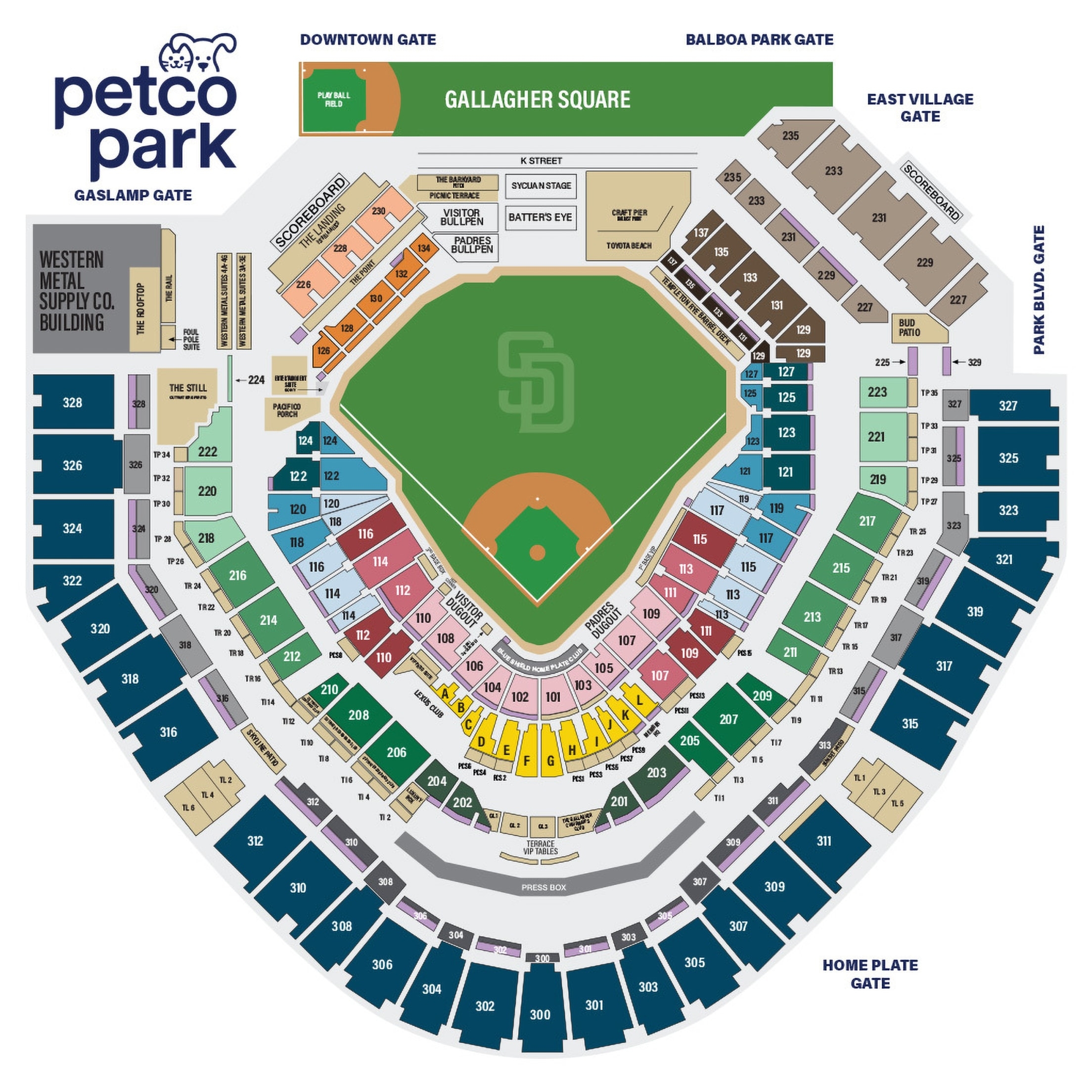 Petco Park Seating Chart Cabinets Matttroy