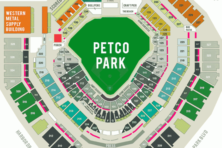 Petco Park Seating Chart Map Your Padres Seat