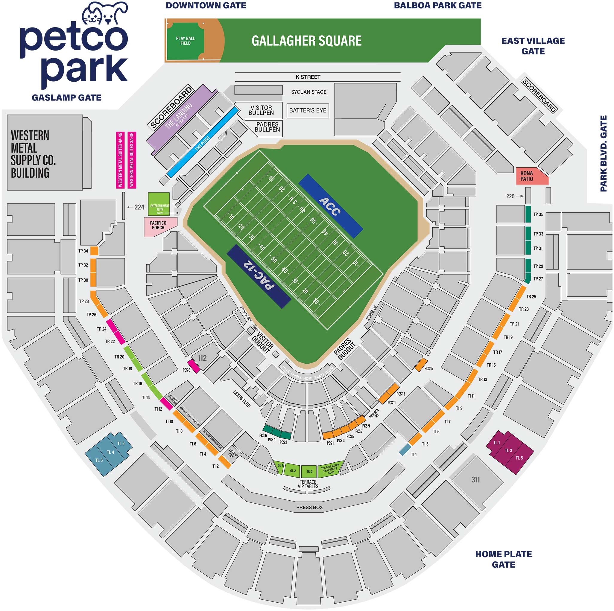 Petco Park Seating Chart Petco Park Seating Chart